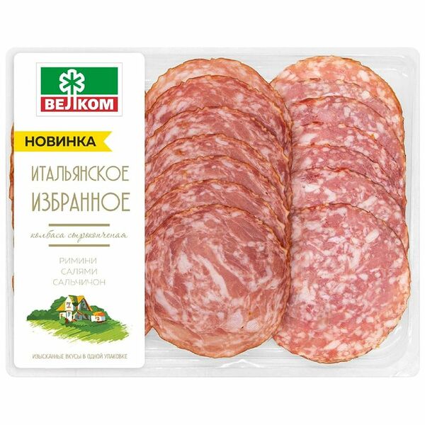 Колбаса Велком Сальчичон-Салями-Римини, сырокопченая 90 г