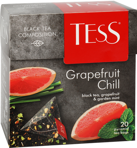 

Чай черный Tess Grapefruit Chill в пирамидках 20х1.8 г