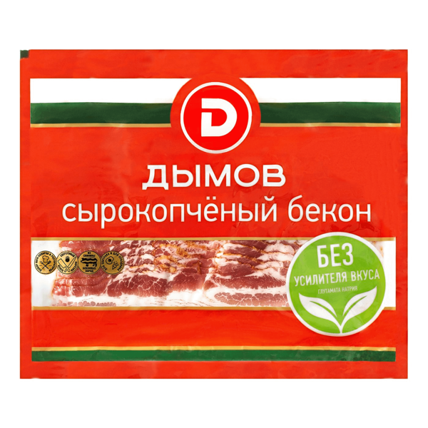 Бекон Дымов сырокопченый нарезка 500 г