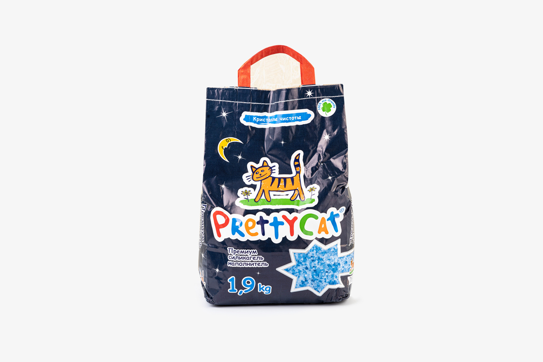 

Наполнитель для кошачьего туалета силикагелевый "Кристаллы чистоты" PrettyCat, 1,9 кг