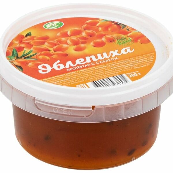 Облепиха протертая Фэг с сахаром