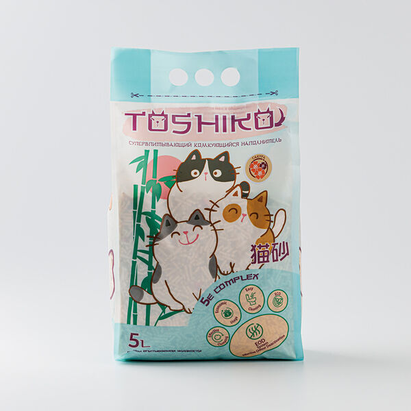 Наполнитель Toshiko для кошачьего туалета древесный Сакура, 1.9 кг