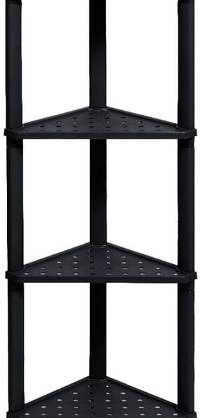 Полка Violet Vikea угловая подвесная 4-х ярусная черный