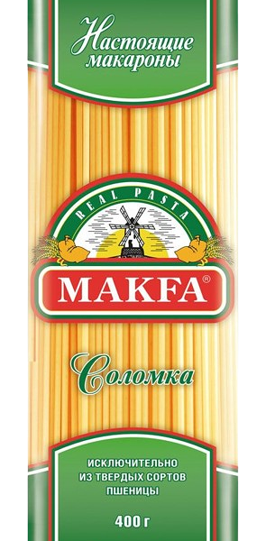 Макаронные изделия Макфа длинная Соломка из твер сортов пшен вес 400г