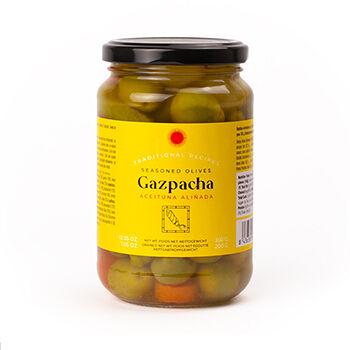Оливки Triana Olives зелёные без косточки в маринаде гаспачо