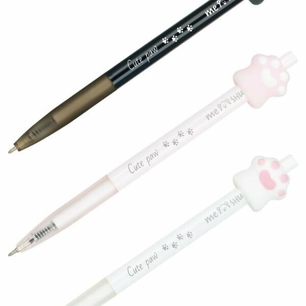 Ручка шариковая автоматическая Meshu Nice paw синяя 0,7 мм, 1 шт в ассортименте