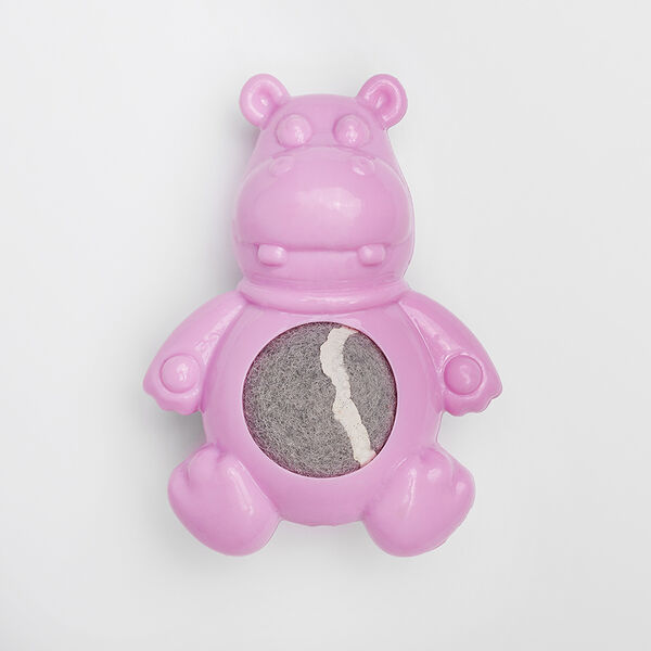 Игрушка для собак Rurri Бегемотик с теннисным мячом 10 см