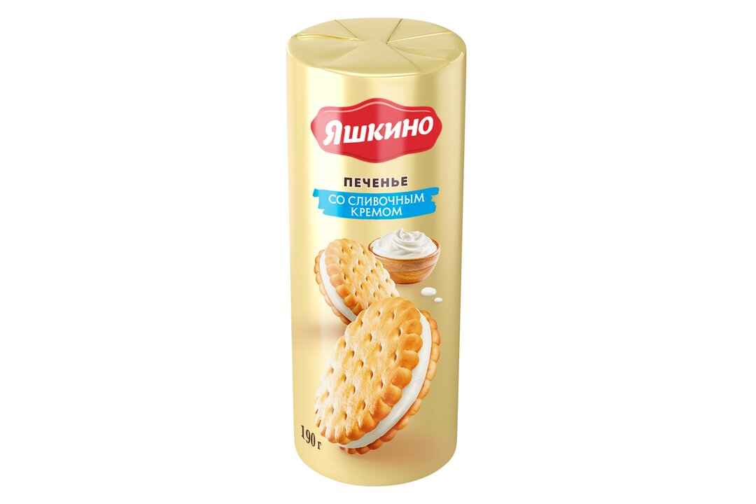 

Печенье Яшкино затяжное со сливочным кремом 190 г