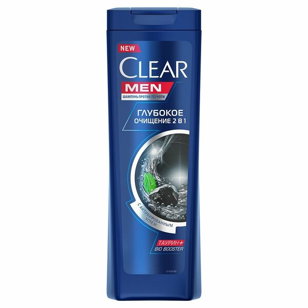 Шампунь Clear Men против перхоти для мужчин 2в1 глубокое очищение 400 мл