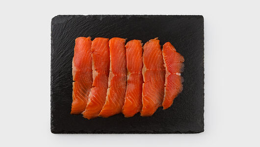 Форель радужная ломтики слабосолёная весовая