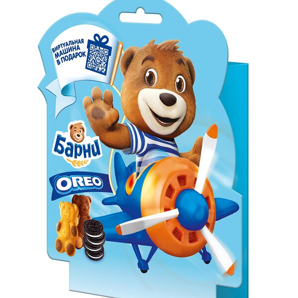 Набор пирожных бисквитных Медвежонок Барни и печенье OREO, 98г