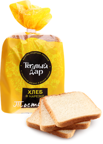 

Хлеб пшеничный Теплый дар Тостовый в нарезке 320 г
