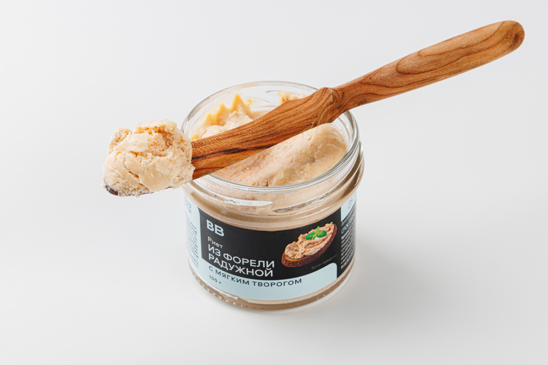 

Риет из форели радужной с мягким творогом, 100 г