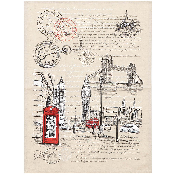 Полотенце кухонное Лондон 60 см шелкография