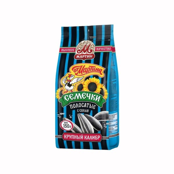 Семечки подсолнечные отборные От Мартина полосатые с солью 150г