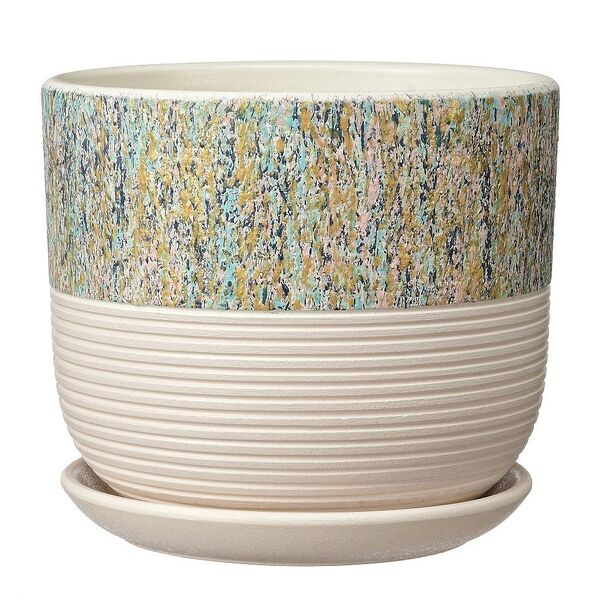 Горшок для цветов Времена года бук весна, 2.9 л, керамика, 1 шт