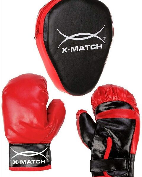 Набор для  Бокса Х-Match перчатки 2 шт  лапа