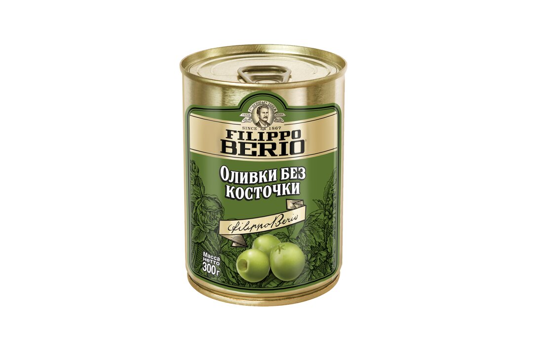 

Оливки Filippo Berio без косточки ж/б 300 гр