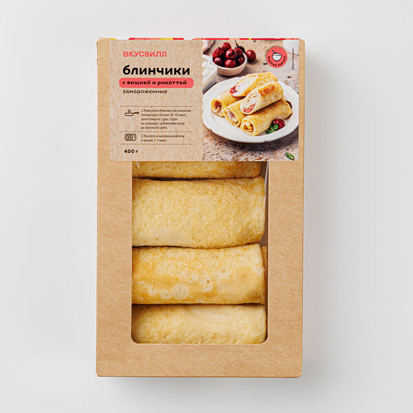 Блинчики с вишней и Рикоттой, зам., 400г(Продукт замороженный)