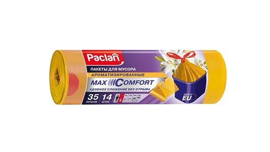 Мешки для мусора Paclan Aroma с завязками 15 мкм, 35 л, 14 шт.