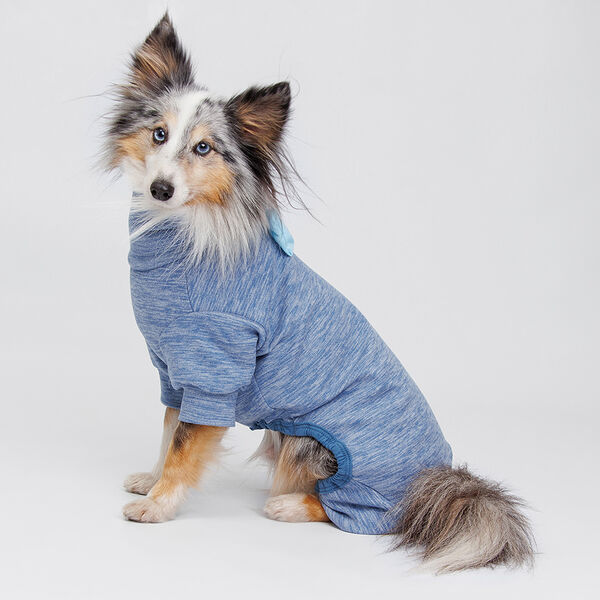 Костюм флисовый для собак и кошек, XL, синий