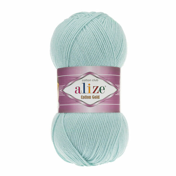 Пряжа ALIZE 'Cotton gold' 100гр. 330м. (55%хлопок,45%акрил)ТУ(522 мята)