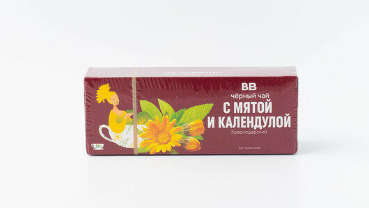 Чай черный с мятой и календулой в пакетиках