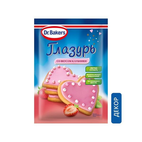 Глазурь Dr.Oetker со вкусом клубники 90 г