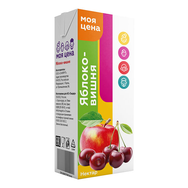 Нектар Моя Цена яблочно-вишневый 200 мл