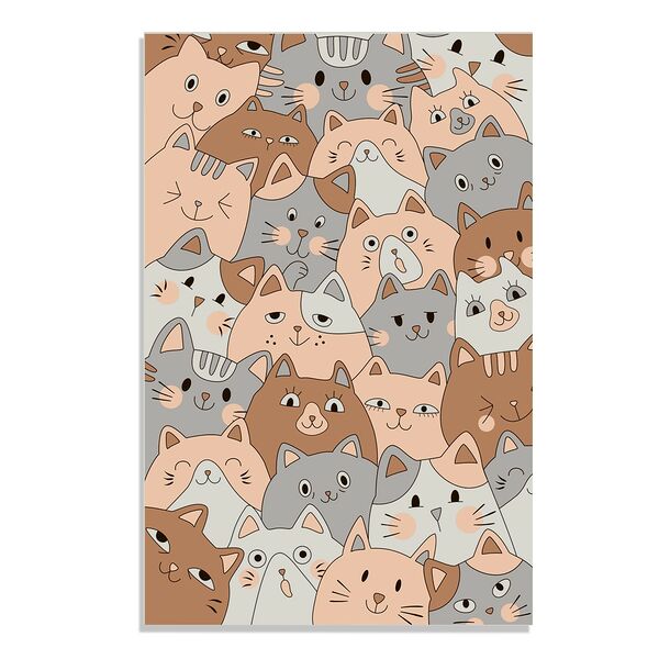 Полотенце кухонное Grand Style Котики, 39х60 см, хлопок/лен, шелкография