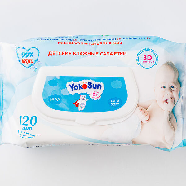 Салфетки влажные YokoSun детские 120 шт