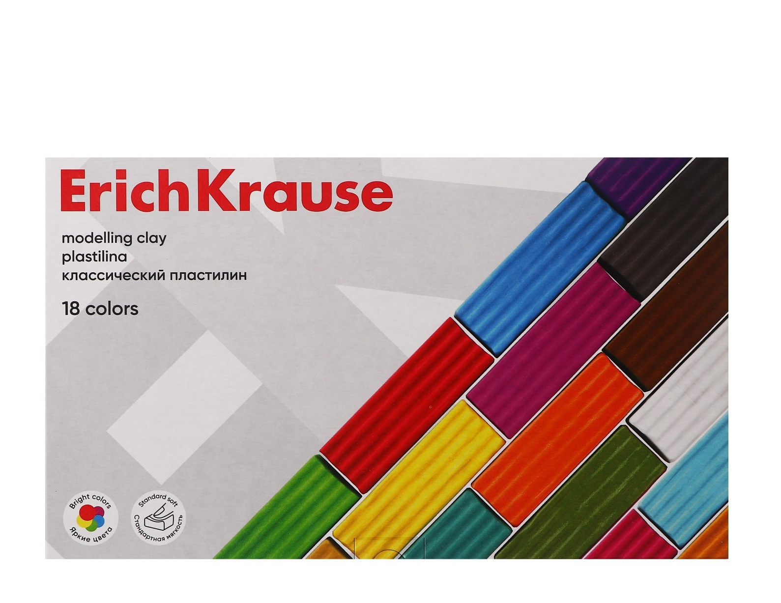 

Пластилин Erich Krause классический, 18 цветов, 288 г