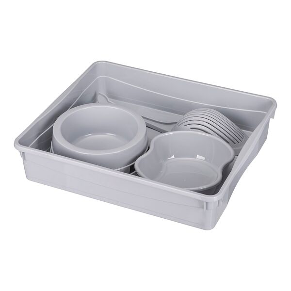 Набор для животных Lucky Pet: лоток, миска 0.8 л, миска 0.74 л, совок для туалета, серый