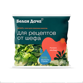 

Салатный микс Белая Дача Цезарь романо, айсберг 150 г