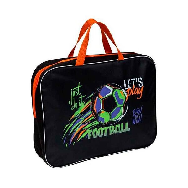 Папка А4 с ручками текстильная 35х27х7 см Attomex
Football  с текстильн. расширением 7 см  на молнии 
арт3076404