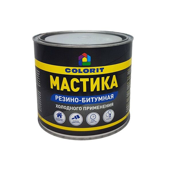 Мастика резино-битумная Colorit, 1.8 кг