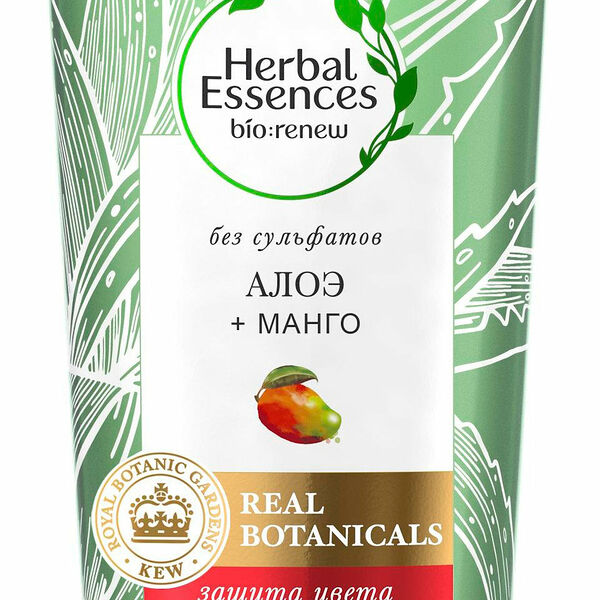 Бальзам-ополаскиватель для волос Herbal Essences Алоэ + Манго Защита цвета и блеск, 275 мл