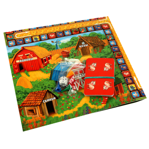 

Игра настольная Умные игры Веселая ферма Ходилка, квадрат, 40 карточек