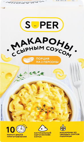 Макароны Super с сырным соусом 143 г