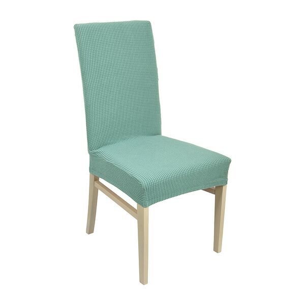 Чехол на стул Вельвет, 50х50х55 см, 100% полиэстер, бирюзовый