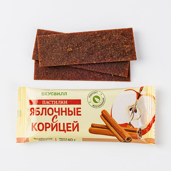 Пастилки яблочные с корицей, 40г