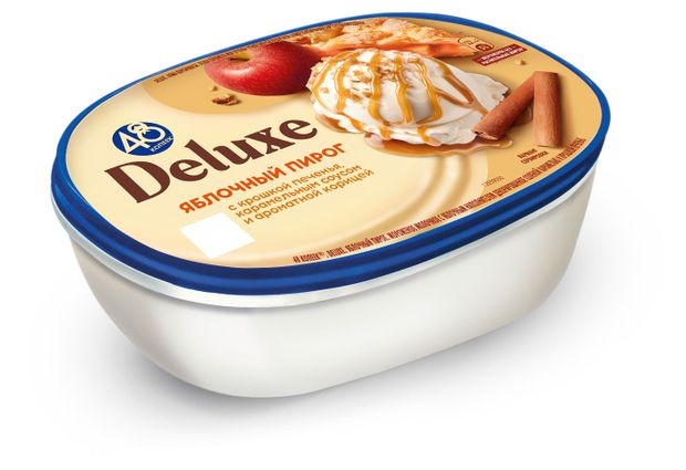 

Мороженое 48 Копеек Deluxe Яблочный пирог молочное 6.5%, 478 г