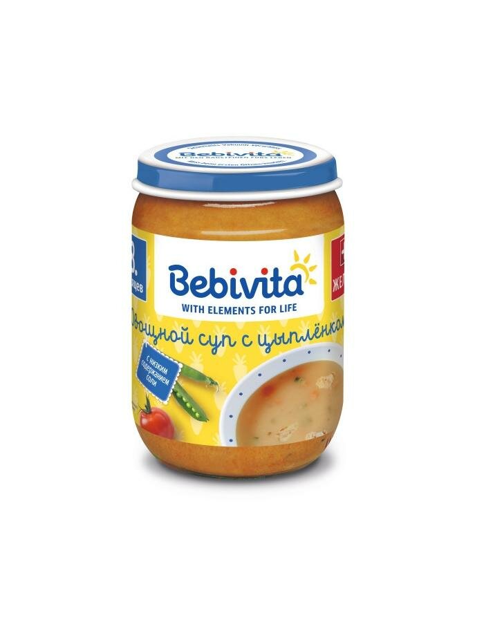 

Суп Bebivita Овощной с цыпленком, 190 г