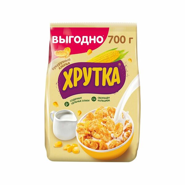 ХРУТКА Кукурузные хлопья пакет, 700 г