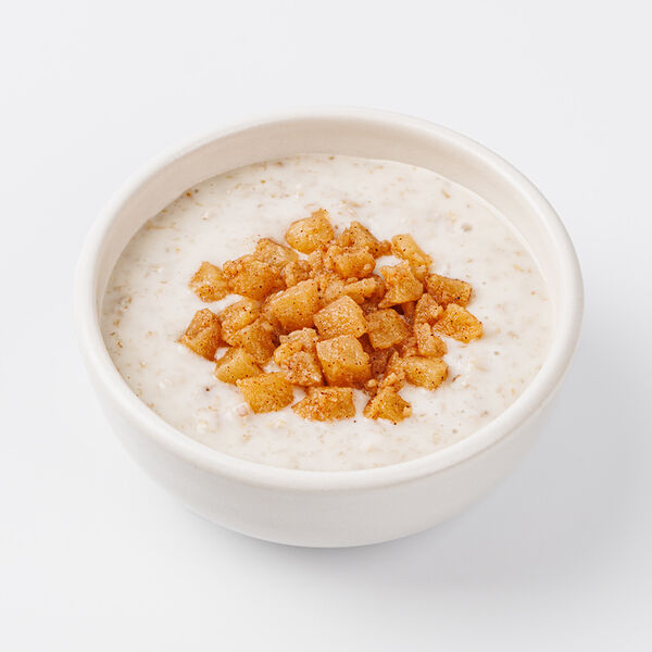 Каша овсяная молочная с яблоком и корицей