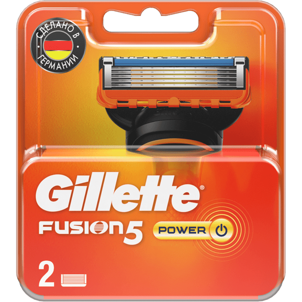 Gillette Сменные кассеты Fusion5 Power Red, 2 шт.
