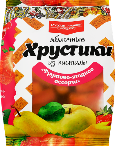 

Хрустики яблочные из пастилы РУССКИЕ ТРАДИЦИИ Ассорти, без сахара