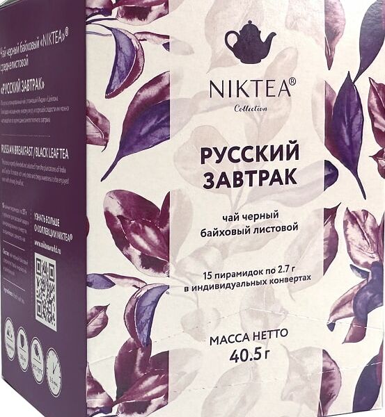 Чай черный Niktea Русский Завтрак 15*2.7г