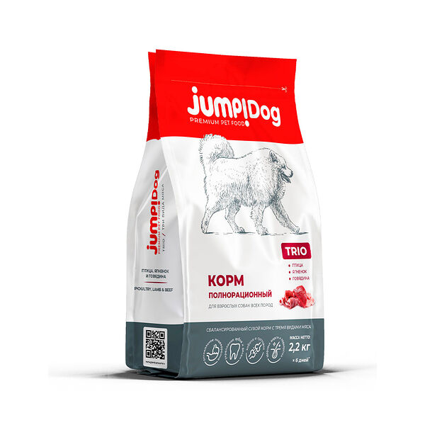 Корм для собак Jump Duo с ягненком и домашней птицей 2,2кг