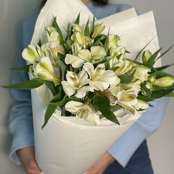 Букет белых альстромерий